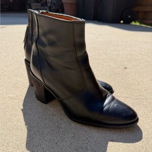 Madewell Black Leather Ankle Booties